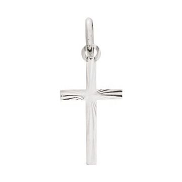 Pendentif croix argent 925 rhodié