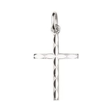 Pendentif croix argent 925 rhodié
