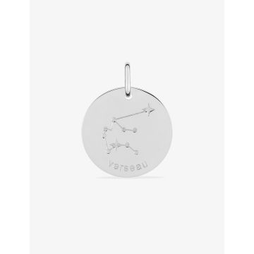 Pendentif zodiaque Verseau argent 925 rhodié
