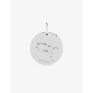 Pendentif zodiaque Gémeaux argent 925 rhodié