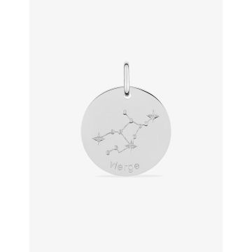 Pendentif zodiaque Vierge argent 925 rhodié