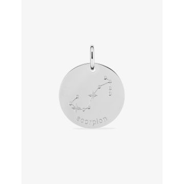 Pendentif zodiaque Scorpion argent 925 rhodié