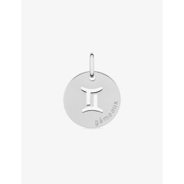 Pendentif zodiaque Gémeaux argent 925 rhodié