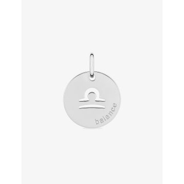 Pendentif zodiaque Balance argent 925 rhodié