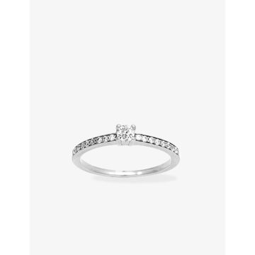 Bague oxyde de ziconium argent 925 rhodié
