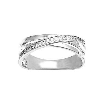 Bague oxyde de ziconium argent 925 rhodié