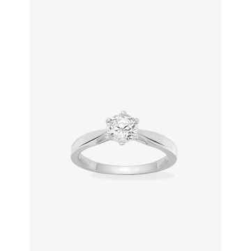 Bague oxyde de ziconium argent 925 rhodié
