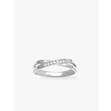 Bague oxyde de ziconium argent 925 rhodié