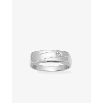 Bague homme oxyde de ziconium argent 925 rhodié