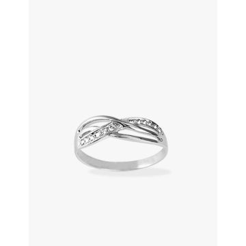 Bague oxyde de ziconium argent 925 rhodié