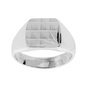 Chevalière argent 925 rhodié