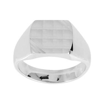 Chevalière argent 925 rhodié
