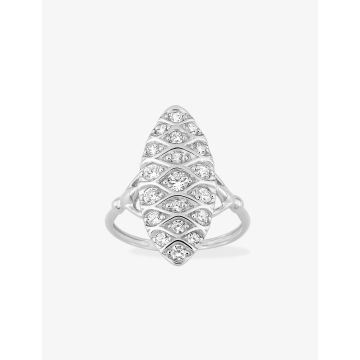 Bague oxyde de ziconium argent 925 rhodié