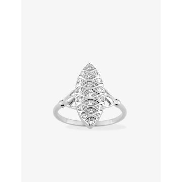 Bague oxyde de ziconium argent 925 rhodié