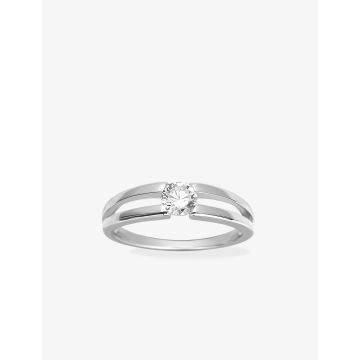 Bague oxyde de ziconium argent 925 rhodié