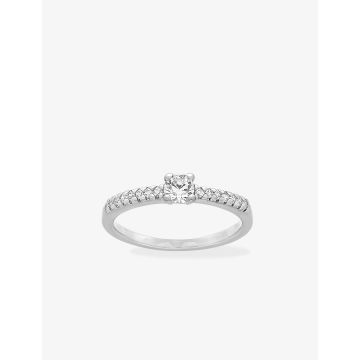 Bague oxyde de ziconium argent 925 rhodié