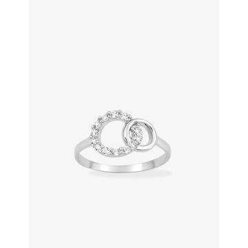 Bague oxyde de ziconium argent 925 rhodié