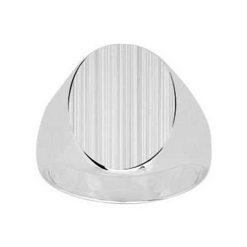 Chevalière brossée argent 925 rhodié