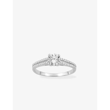 Bague oxyde de ziconium argent 925 rhodié