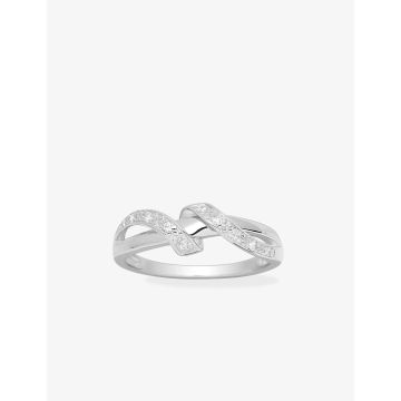 Bague oxyde de ziconium argent 925 rhodié