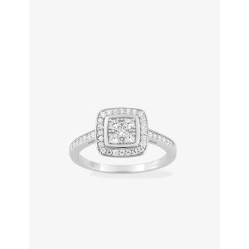 Bague oxyde de ziconium argent 925 rhodié