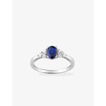 Bague argent 925 rhodié SAPHIR SYNTH