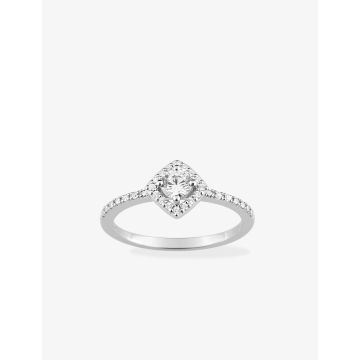 Bague oxyde de ziconium argent 925 rhodié