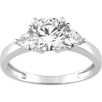 Bague oxyde de ziconium argent 925 rhodié