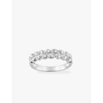 Bague oxyde de ziconium argent 925 rhodié