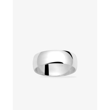 alliance demi-jonc 6mm argent 925 rhodié