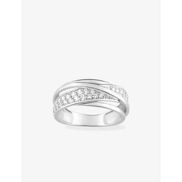 Bague oxyde de ziconium argent 925 rhodié