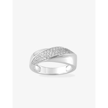 Bague oxyde de ziconium argent 925 rhodié