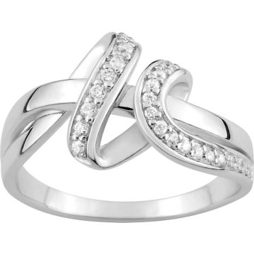 Bague oxyde de ziconium argent 925 rhodié