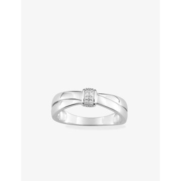 Bague oxyde de ziconium argent 925 rhodié
