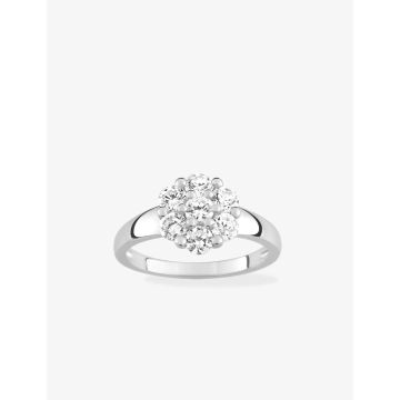 Bague oxyde de ziconium argent 925 rhodié
