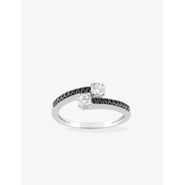 Bague oxyde de ziconium argent 925 rhodié