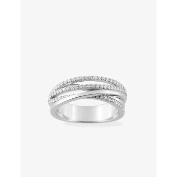 Bague oxyde de ziconium argent 925 rhodié