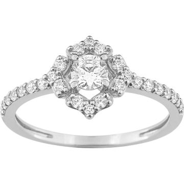 Bague oxyde de ziconium argent 925 rhodié