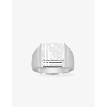 Chevalière argent 925 rhodié