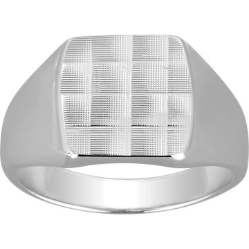 Chevalière argent 925 rhodié