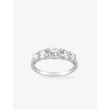 Bague oxyde de ziconium argent 925 rhodié