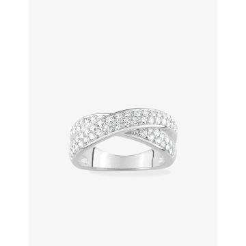 Bague oxyde de ziconium argent 925 rhodié