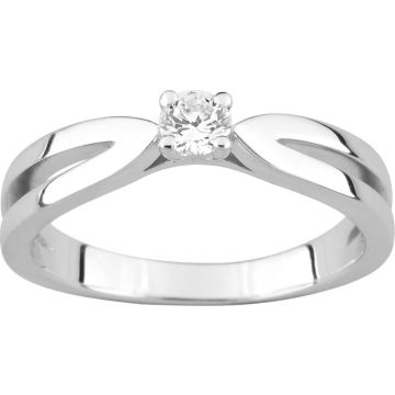 Bague oxyde de ziconium argent 925 rhodié