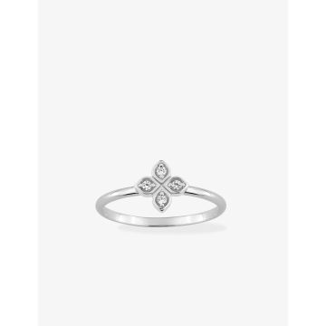 Bague oxyde de ziconium argent 925 rhodié
