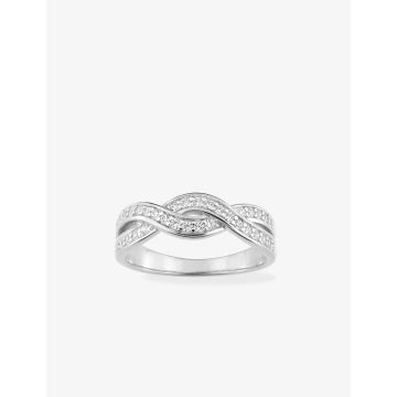Bague oxyde de ziconium argent 925 rhodié