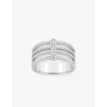 Bague oxyde de ziconium argent 925 rhodié