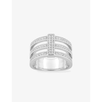 Bague oxyde de ziconium argent 925 rhodié