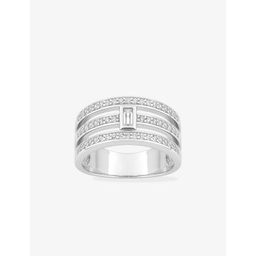 Bague oxyde de ziconium argent 925 rhodié