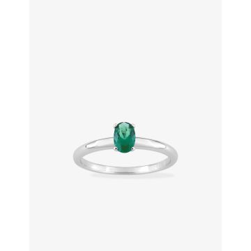 Bague oxyde de ziconium vrt argent 925 rhodié