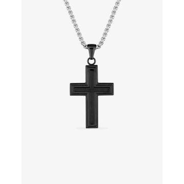 Collier acier nr+blanc